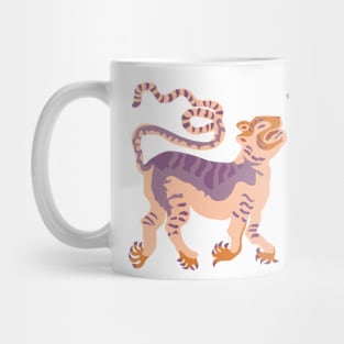 Tibetan orange tiger and butterfly Mug